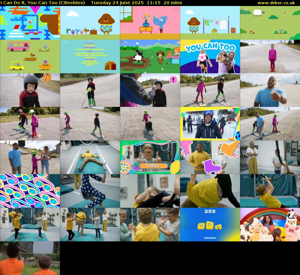 I Can Do It, You Can Too (CBeebies) Tuesday 24 June 2025 11:15 - 11:35