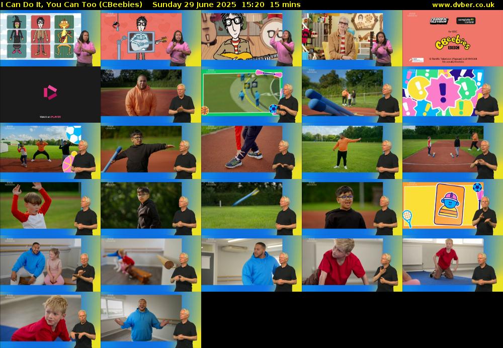I Can Do It, You Can Too (CBeebies) Sunday 29 June 2025 15:20 - 15:35