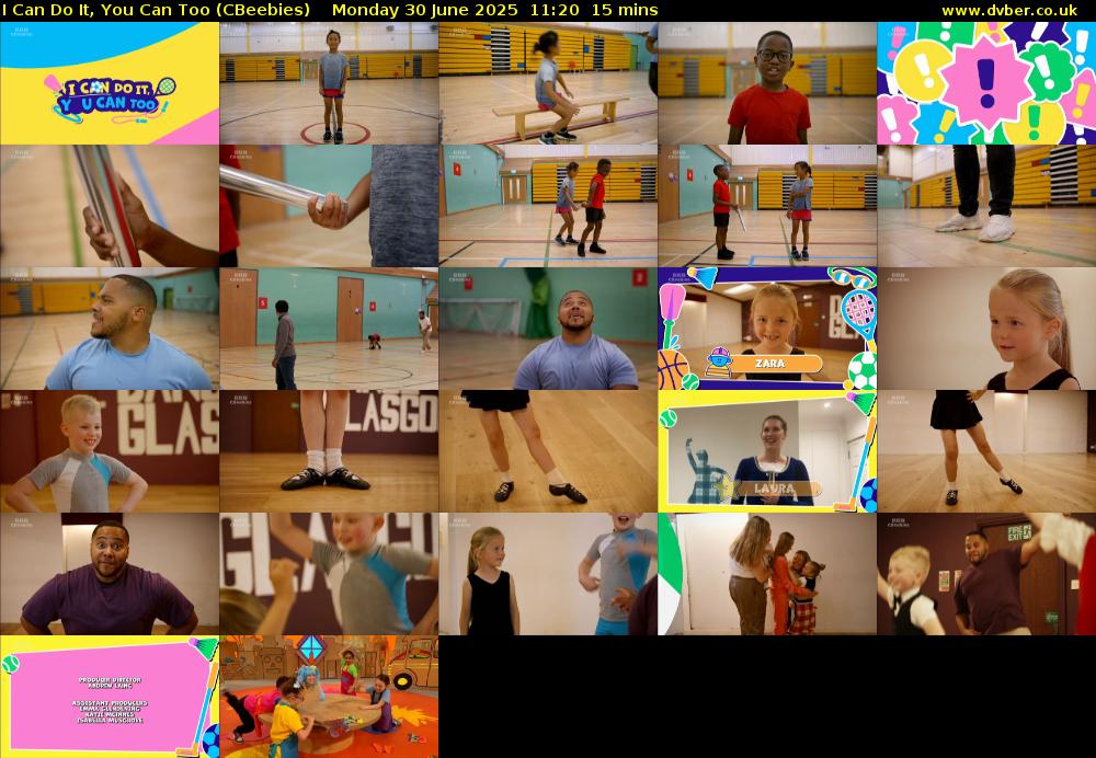 I Can Do It, You Can Too (CBeebies) Monday 30 June 2025 11:20 - 11:35