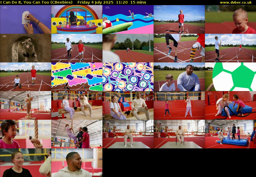 I Can Do It, You Can Too (CBeebies) Friday 4 July 2025 11:20 - 11:35