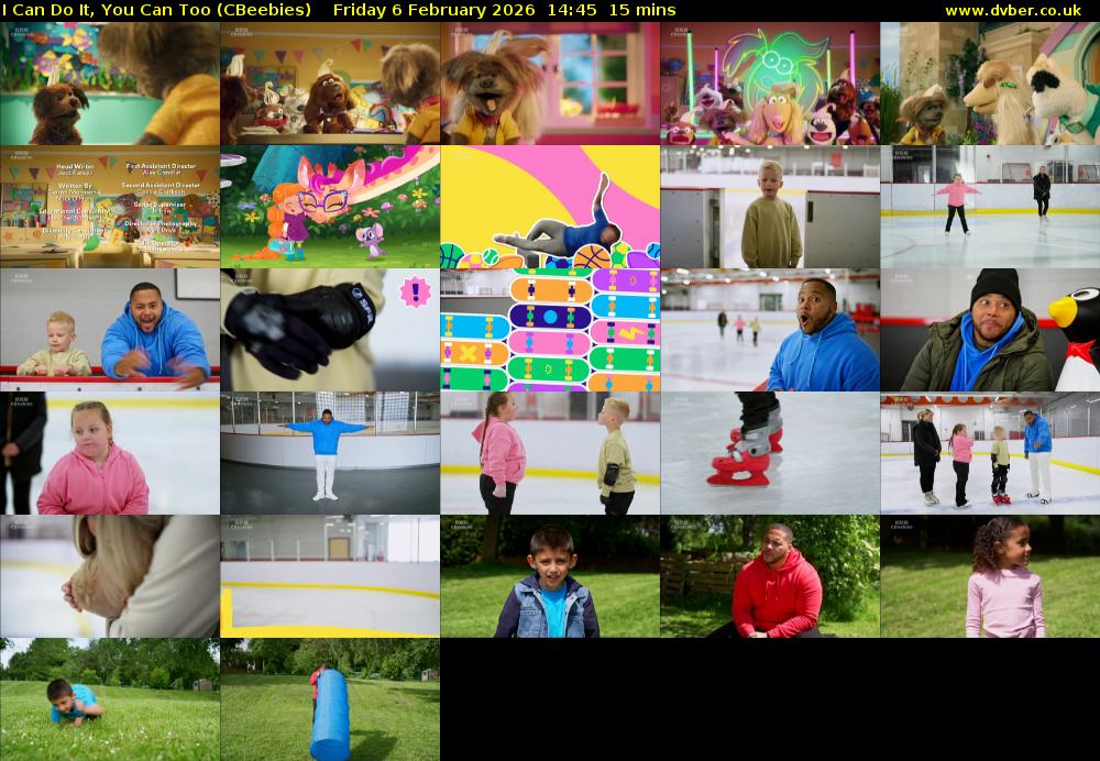 I Can Do It, You Can Too (CBeebies) Friday 6 February 2026 14:45 - 15:00