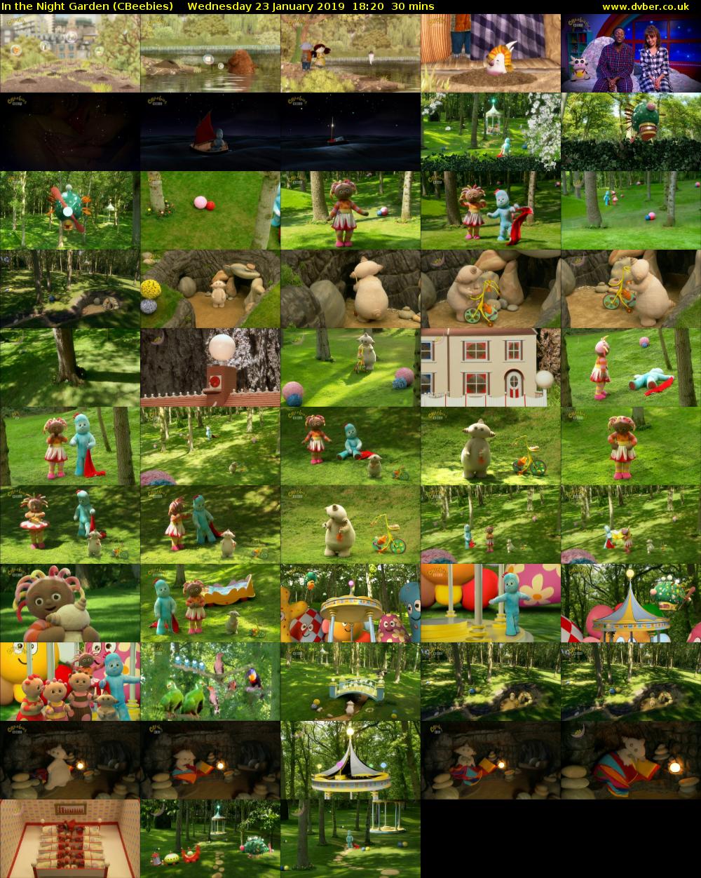 In the Night Garden (CBeebies) Wednesday 23 January 2019 18:20 - 18:50