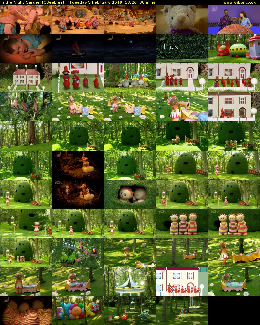 In the Night Garden (CBeebies) Tuesday 5 February 2019 18:20 - 18:50