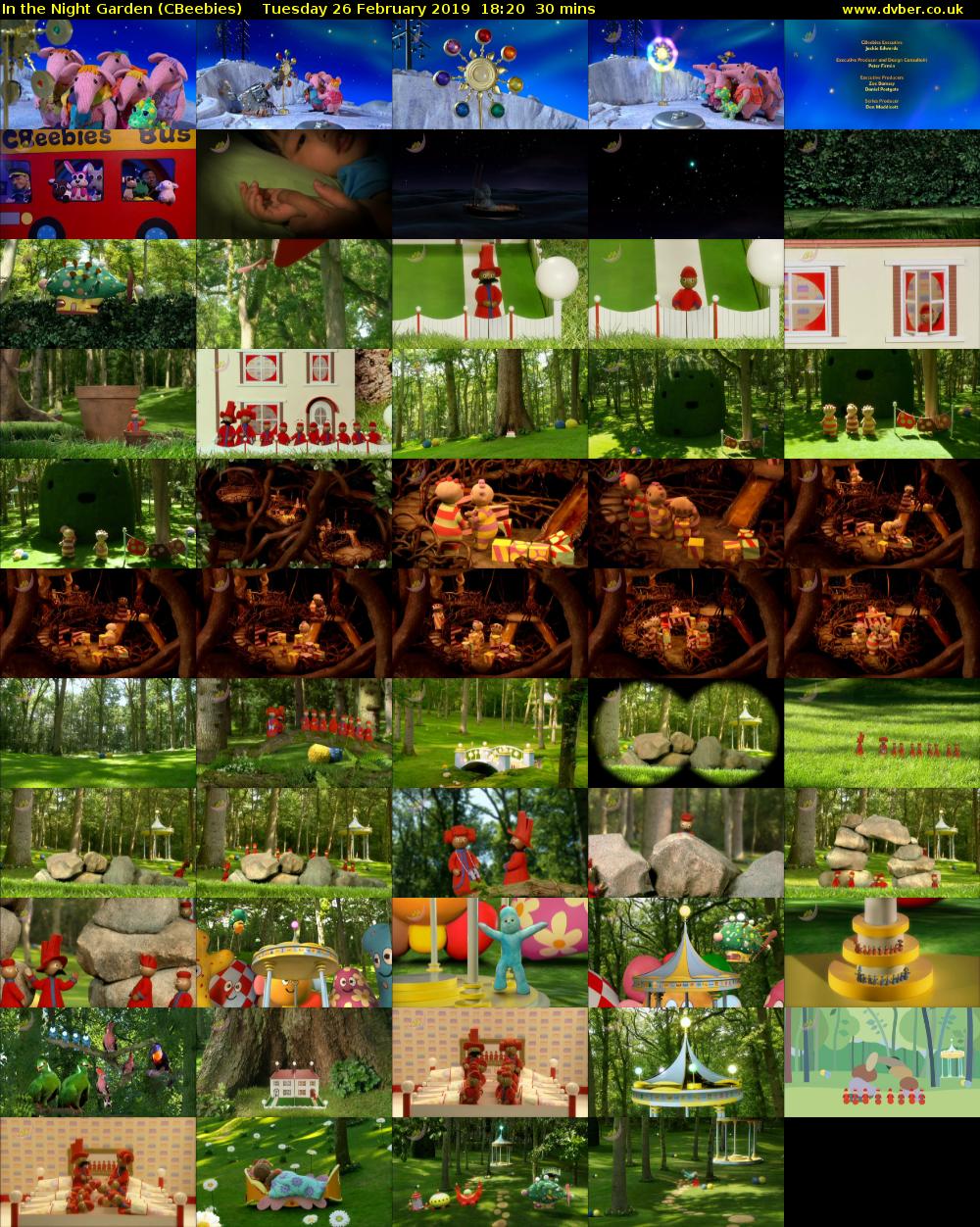 In the Night Garden (CBeebies) Tuesday 26 February 2019 18:20 - 18:50