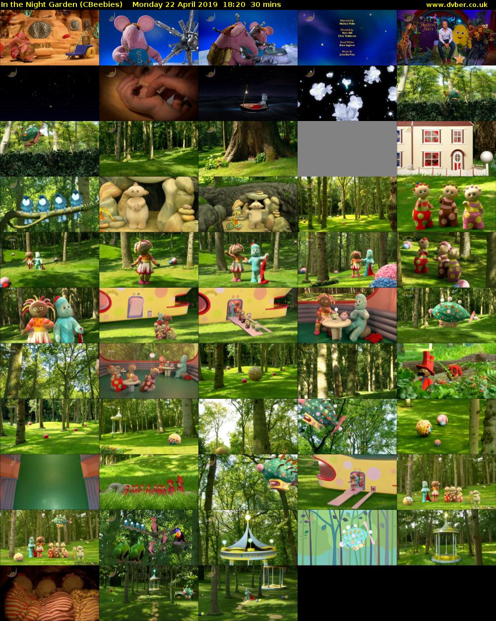 In the Night Garden (CBeebies) Monday 22 April 2019 18:20 - 18:50