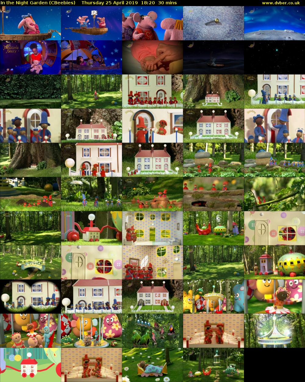 In the Night Garden (CBeebies) Thursday 25 April 2019 18:20 - 18:50