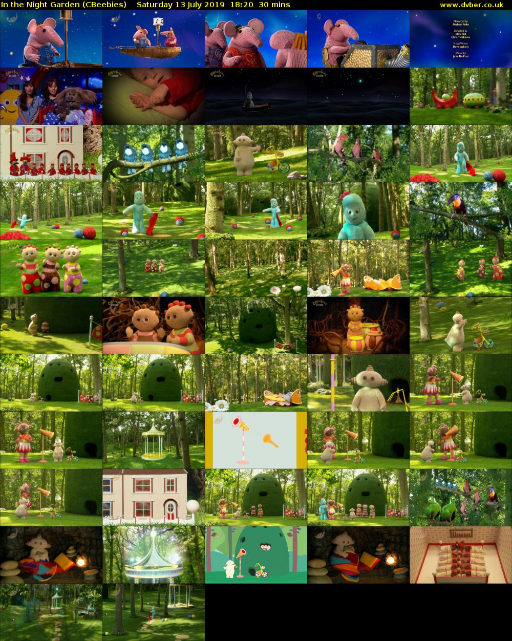 In the Night Garden (CBeebies) Saturday 13 July 2019 18:20 - 18:50