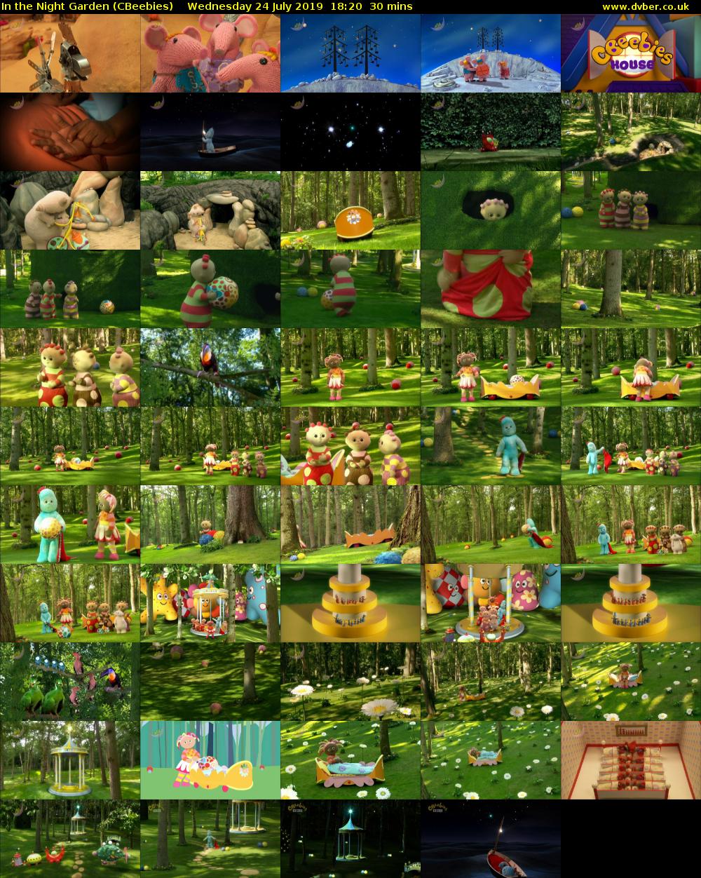 In the Night Garden (CBeebies) Wednesday 24 July 2019 18:20 - 18:50