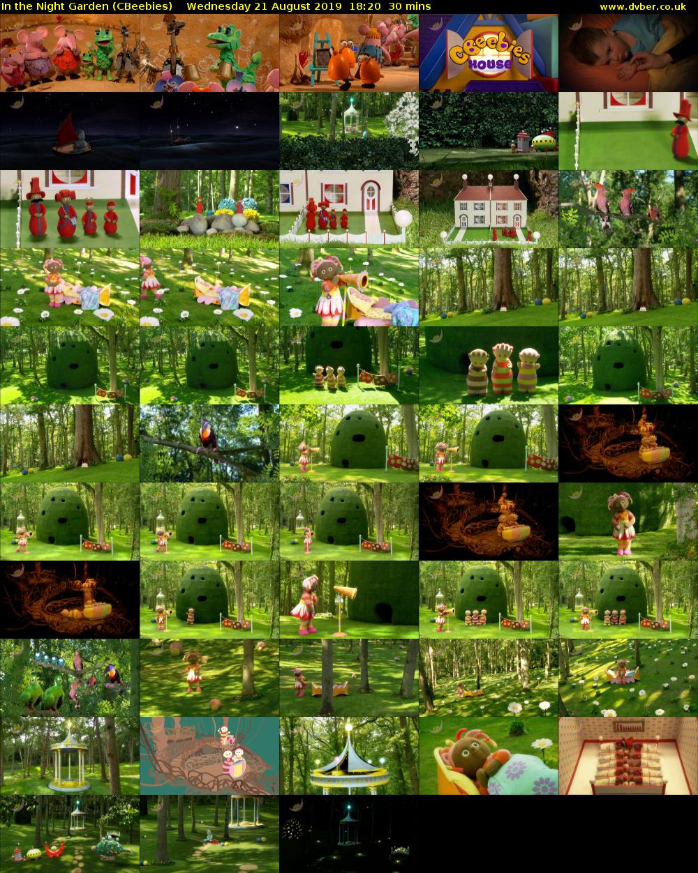 In the Night Garden (CBeebies) Wednesday 21 August 2019 18:20 - 18:50
