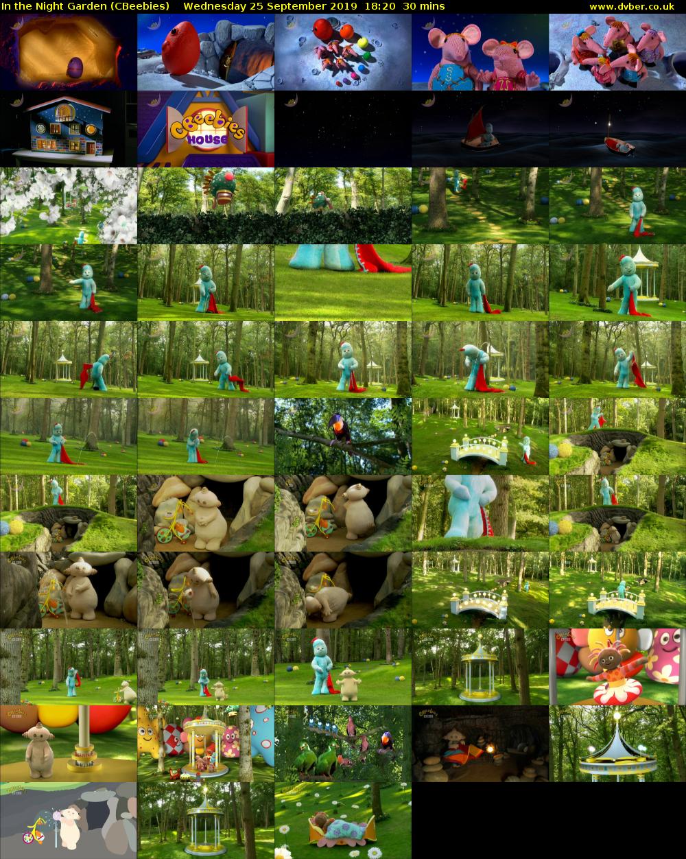 In the Night Garden (CBeebies) Wednesday 25 September 2019 18:20 - 18:50