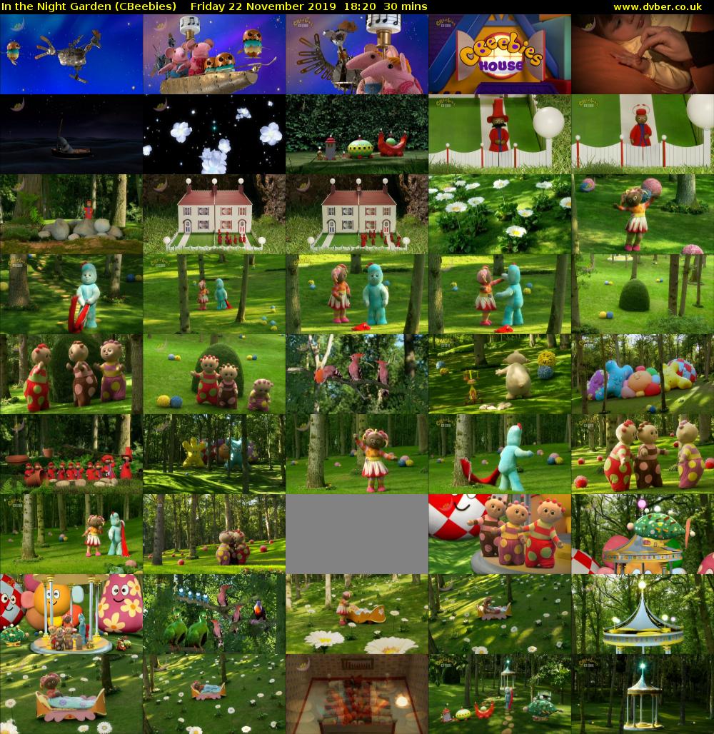 In the Night Garden (CBeebies) Friday 22 November 2019 18:20 - 18:50
