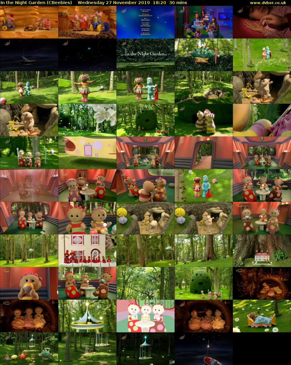 In the Night Garden (CBeebies) Wednesday 27 November 2019 18:20 - 18:50