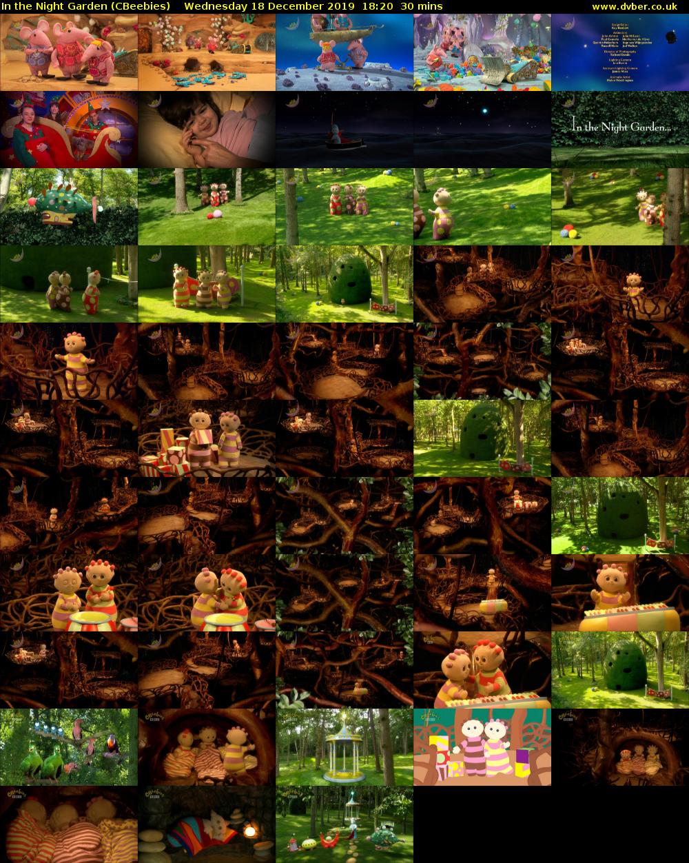 In the Night Garden (CBeebies) Wednesday 18 December 2019 18:20 - 18:50