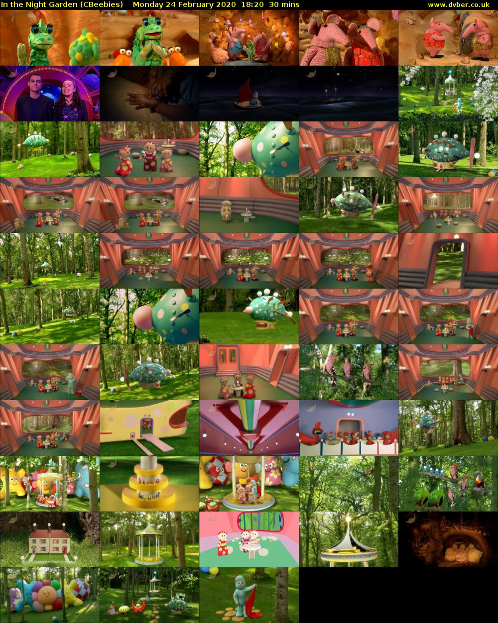 In the Night Garden (CBeebies) Monday 24 February 2020 18:20 - 18:50