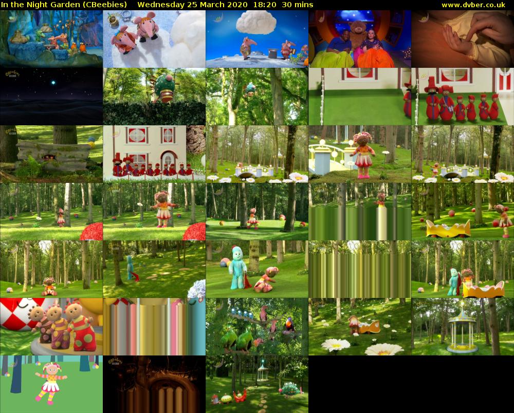 In the Night Garden (CBeebies) Wednesday 25 March 2020 18:20 - 18:50