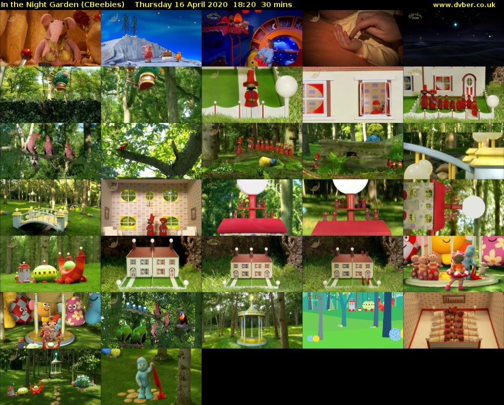 In the Night Garden (CBeebies) Thursday 16 April 2020 18:20 - 18:50