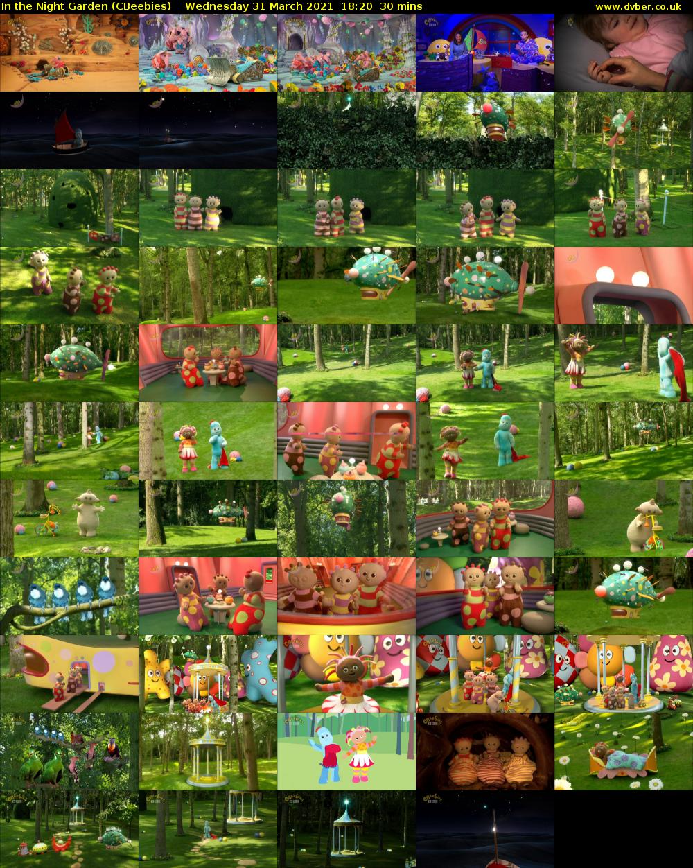 In the Night Garden (CBeebies) Wednesday 31 March 2021 18:20 - 18:50