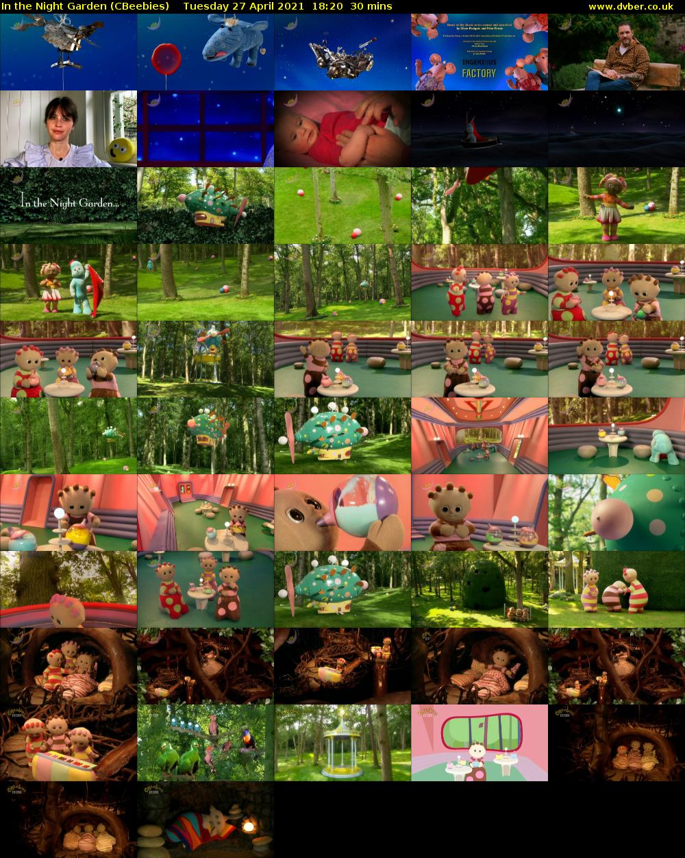 In the Night Garden (CBeebies) Tuesday 27 April 2021 18:20 - 18:50