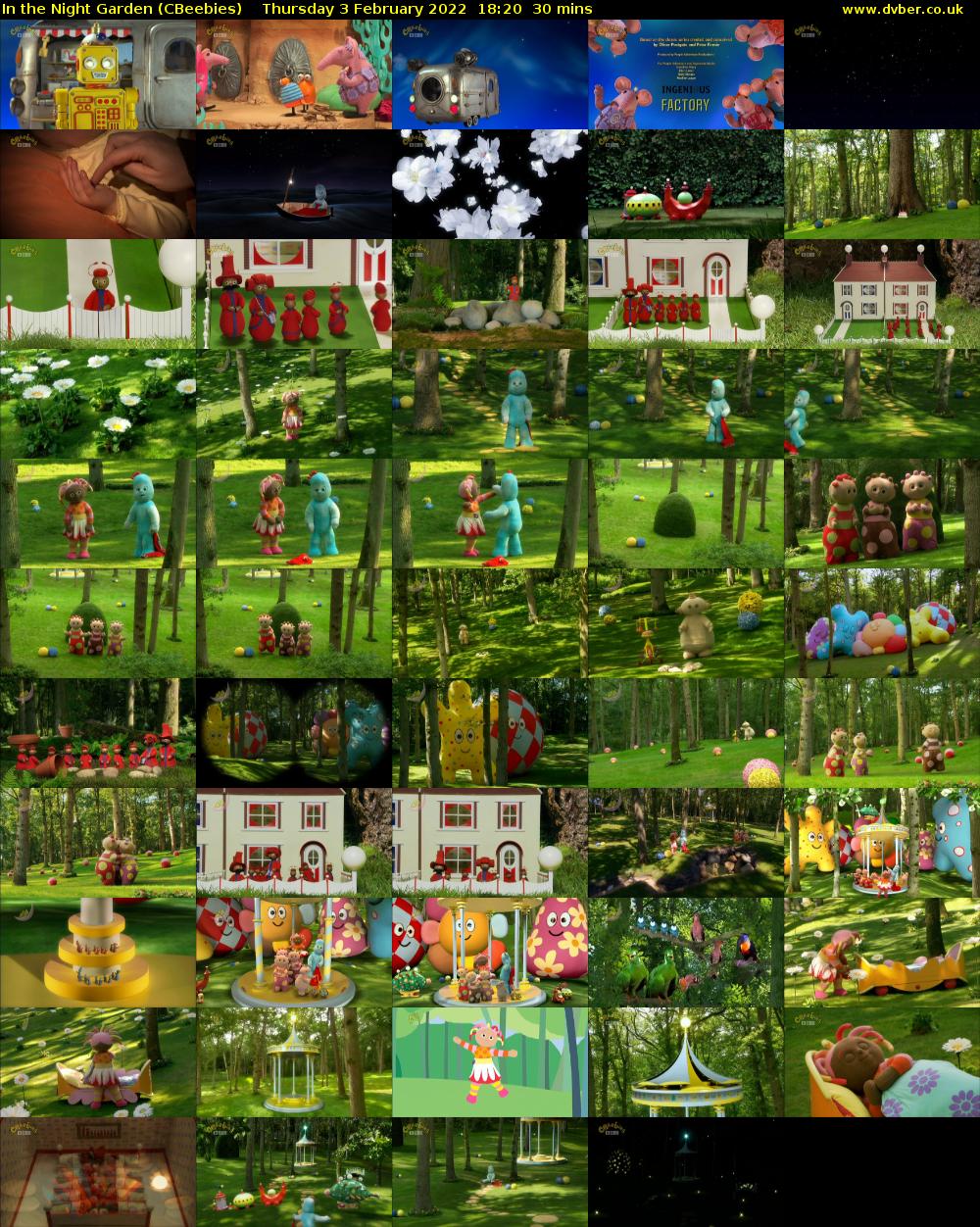 In the Night Garden (CBeebies) Thursday 3 February 2022 18:20 - 18:50