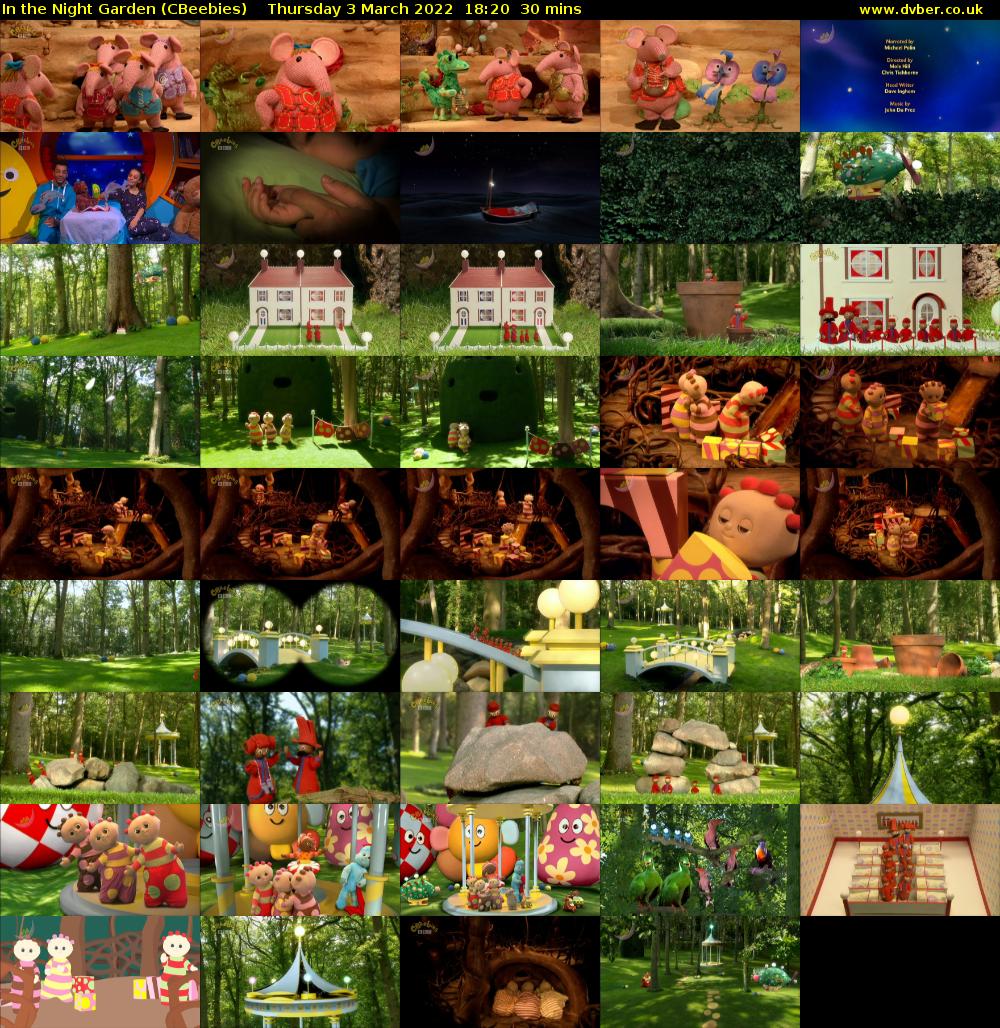 In the Night Garden (CBeebies) Thursday 3 March 2022 18:20 - 18:50
