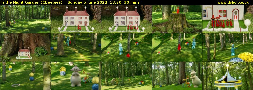 In the Night Garden (CBeebies) Sunday 5 June 2022 18:20 - 18:50