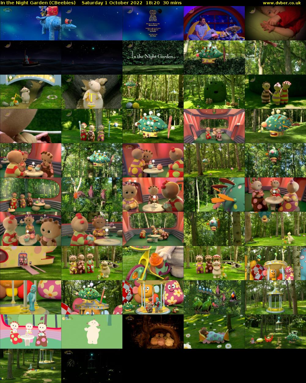 In the Night Garden (CBeebies) Saturday 1 October 2022 18:20 - 18:50
