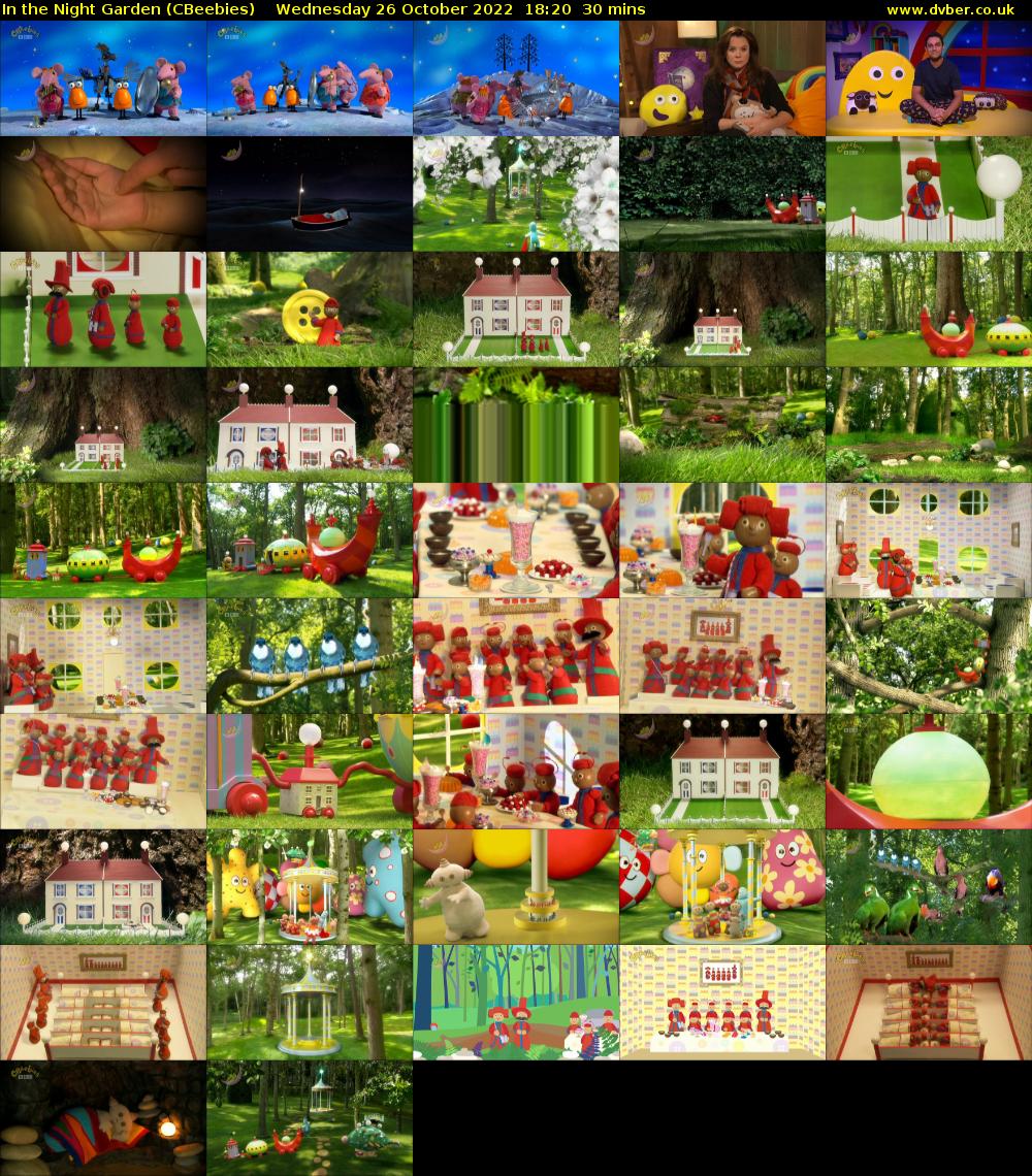 In the Night Garden (CBeebies) Wednesday 26 October 2022 18:20 - 18:50