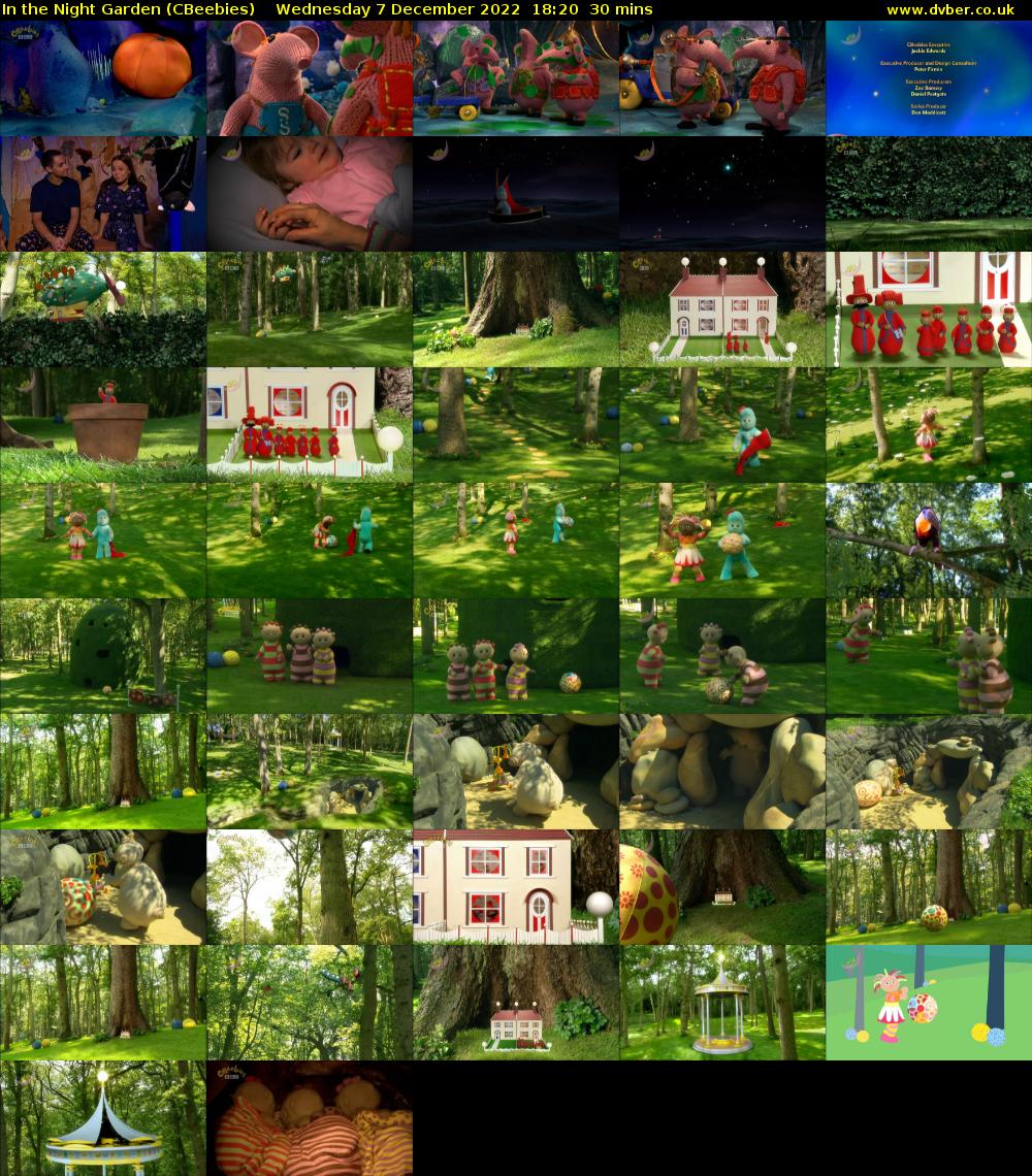 In the Night Garden (CBeebies) Wednesday 7 December 2022 18:20 - 18:50