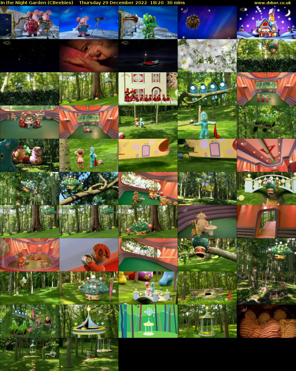 In the Night Garden (CBeebies) Thursday 29 December 2022 18:20 - 18:50