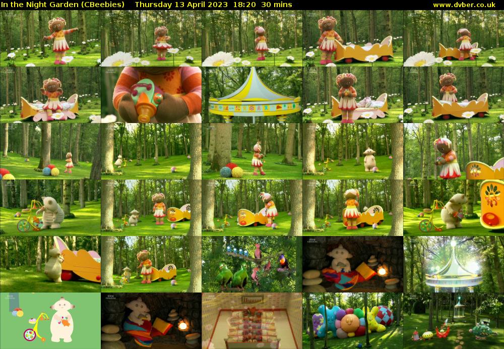 In the Night Garden (CBeebies) Thursday 13 April 2023 18:20 - 18:50