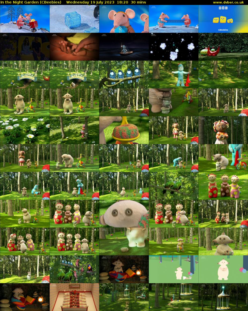 In the Night Garden (CBeebies) Wednesday 19 July 2023 18:20 - 18:50