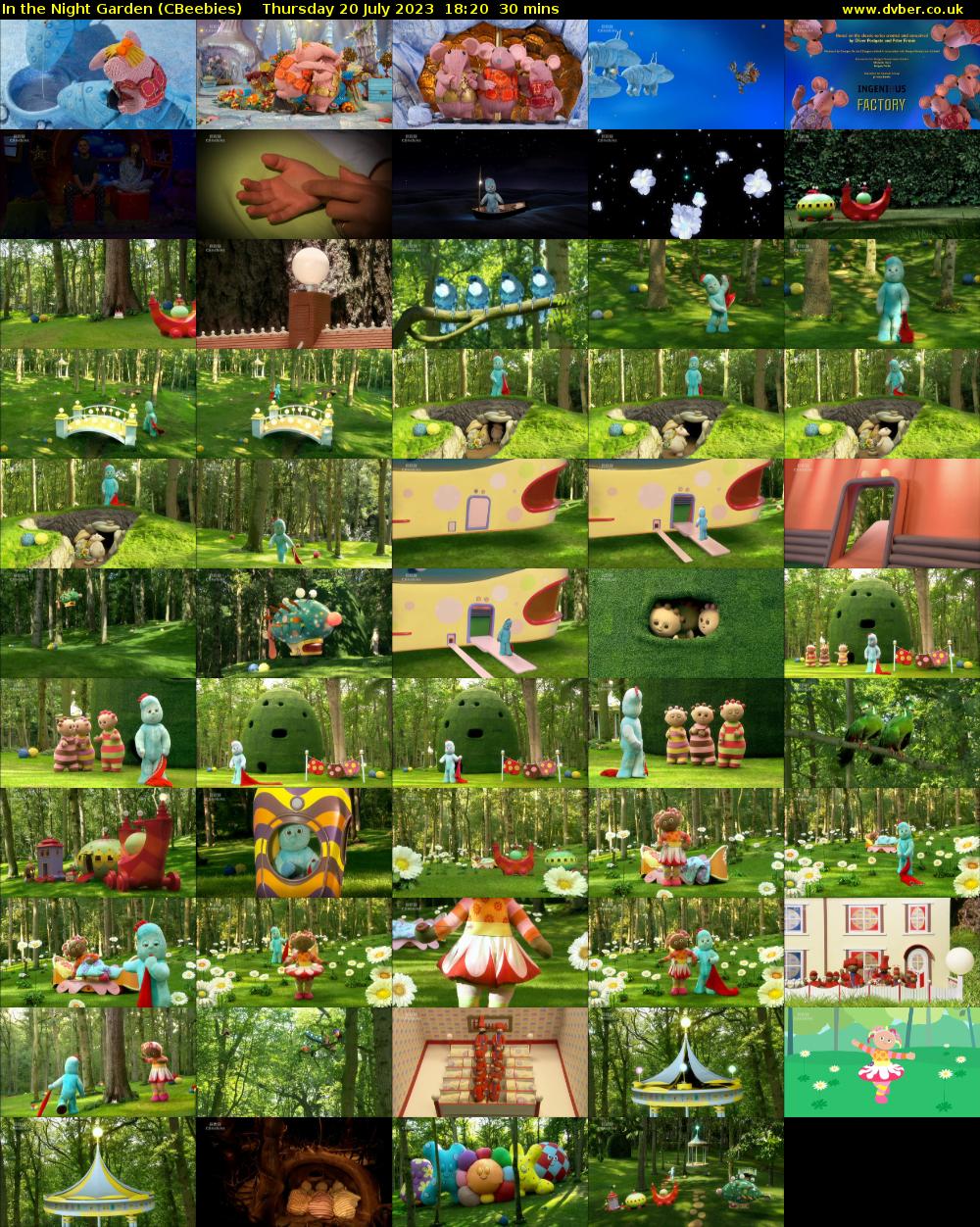 In the Night Garden (CBeebies) Thursday 20 July 2023 18:20 - 18:50