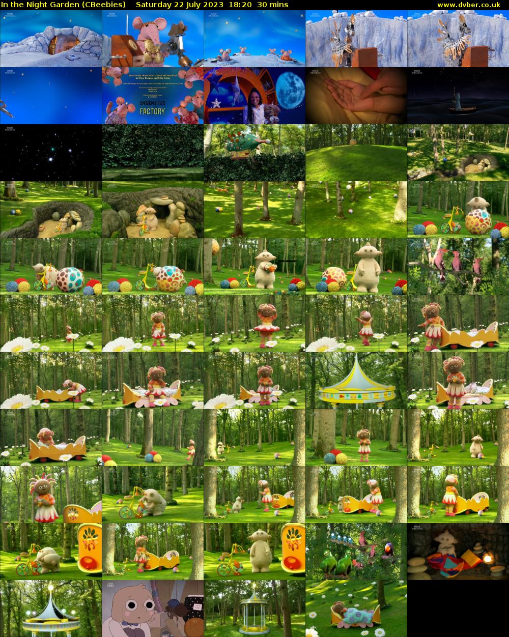 In the Night Garden (CBeebies) Saturday 22 July 2023 18:20 - 18:50