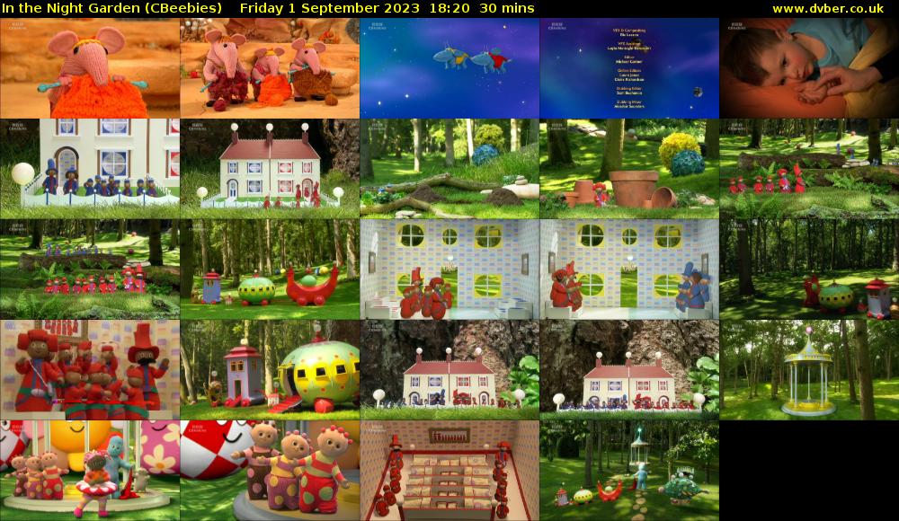 In the Night Garden (CBeebies) Friday 1 September 2023 18:20 - 18:50