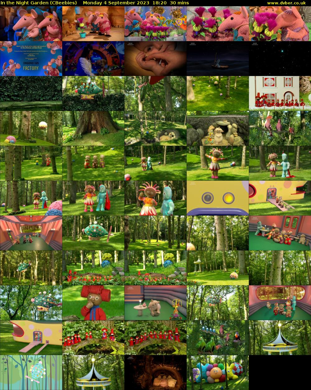 In the Night Garden (CBeebies) Monday 4 September 2023 18:20 - 18:50