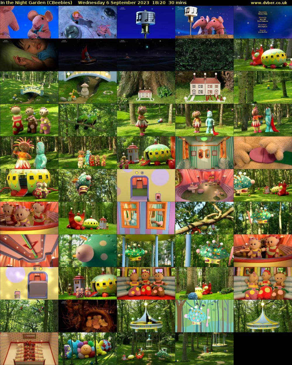 In the Night Garden (CBeebies) Wednesday 6 September 2023 18:20 - 18:50