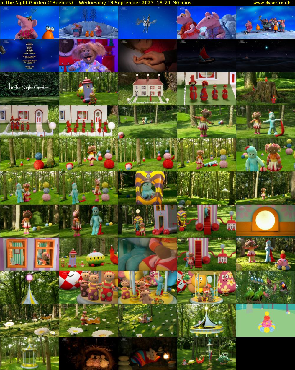 In the Night Garden (CBeebies) Wednesday 13 September 2023 18:20 - 18:50