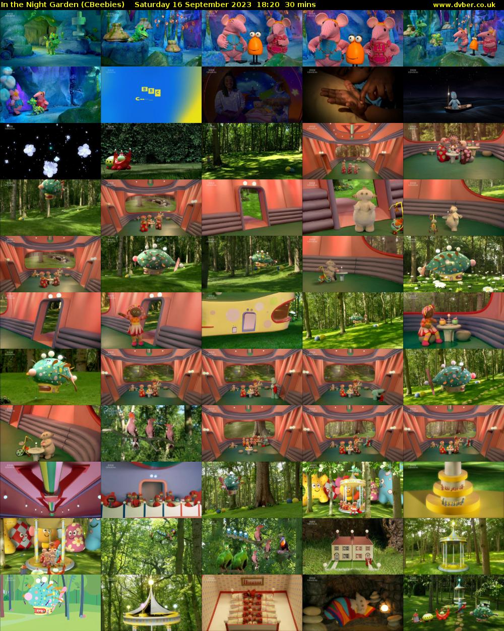 In the Night Garden (CBeebies) Saturday 16 September 2023 18:20 - 18:50