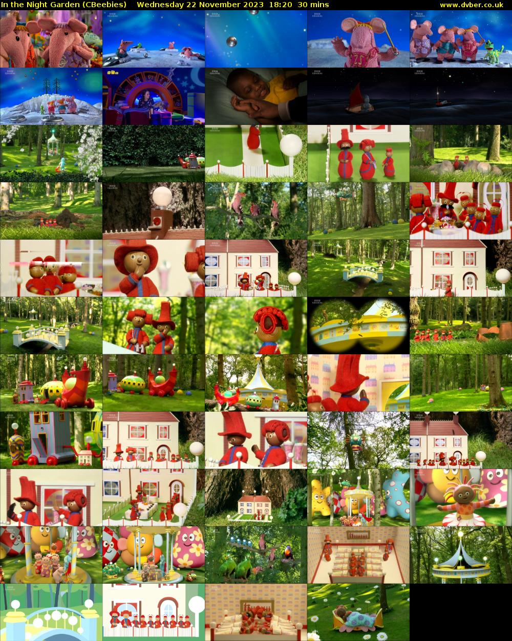 In the Night Garden (CBeebies) Wednesday 22 November 2023 18:20 - 18:50