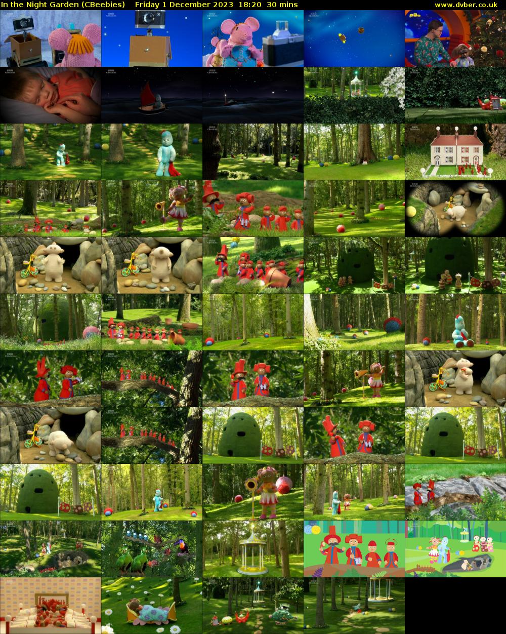 In the Night Garden (CBeebies) Friday 1 December 2023 18:20 - 18:50