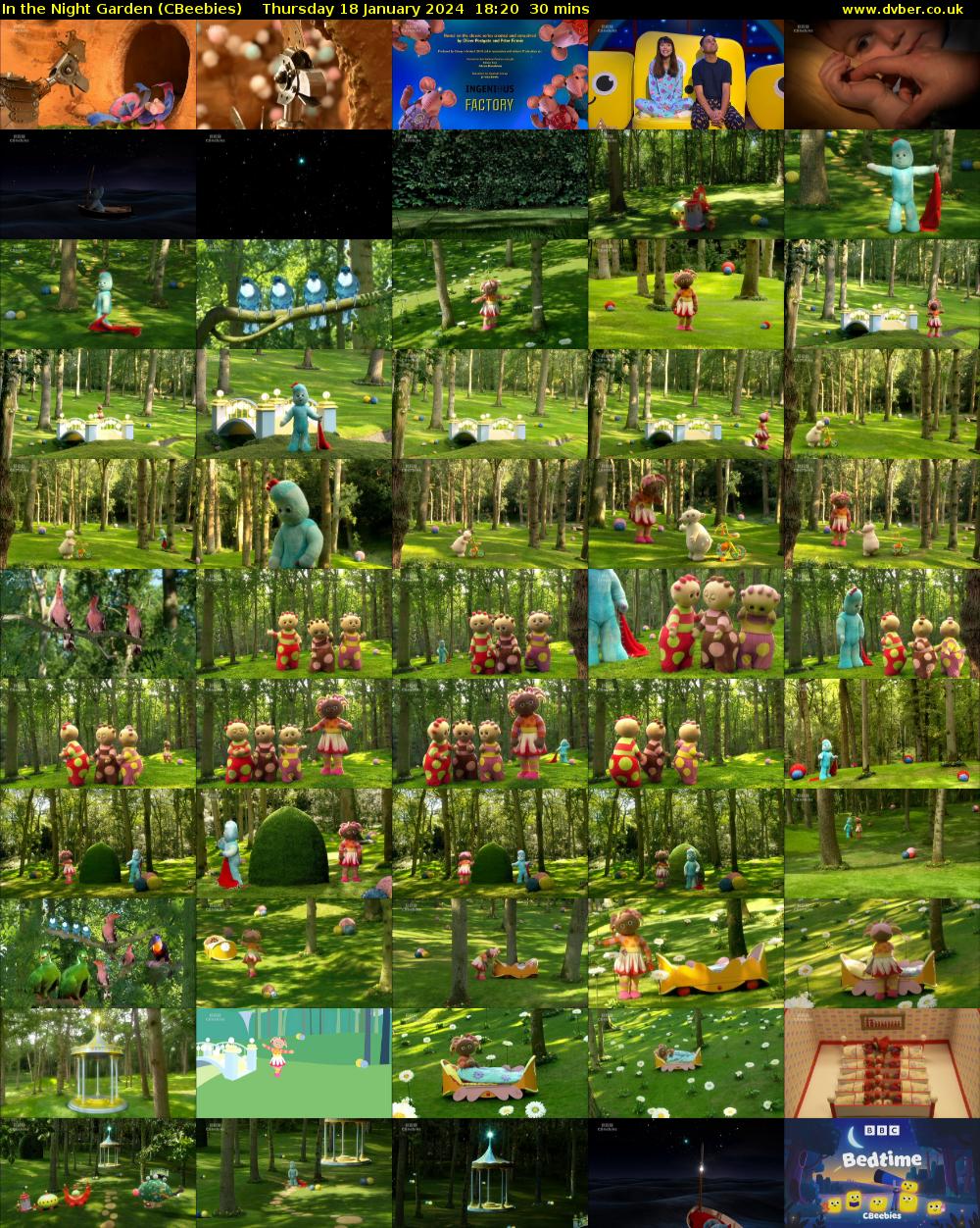 In the Night Garden (CBeebies) Thursday 18 January 2024 18:20 - 18:50