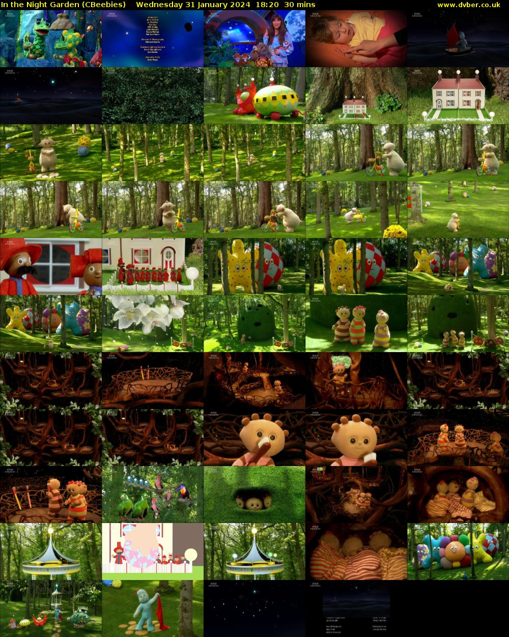 In the Night Garden (CBeebies) Wednesday 31 January 2024 18:20 - 18:50