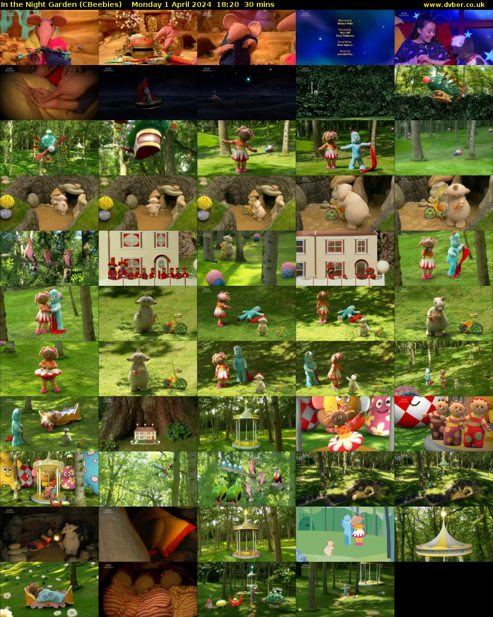 In the Night Garden (CBeebies) Monday 1 April 2024 18:20 - 18:50