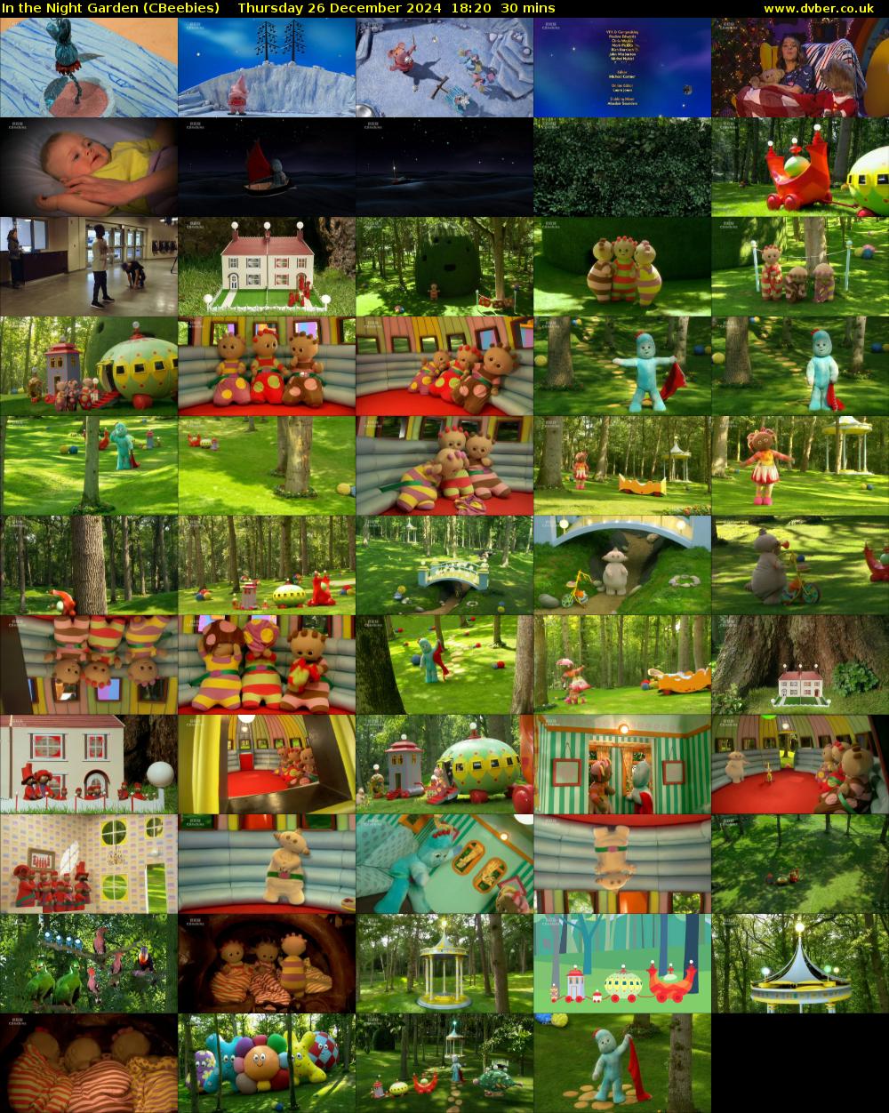 In the Night Garden (CBeebies) Thursday 26 December 2024 18:20 - 18:50