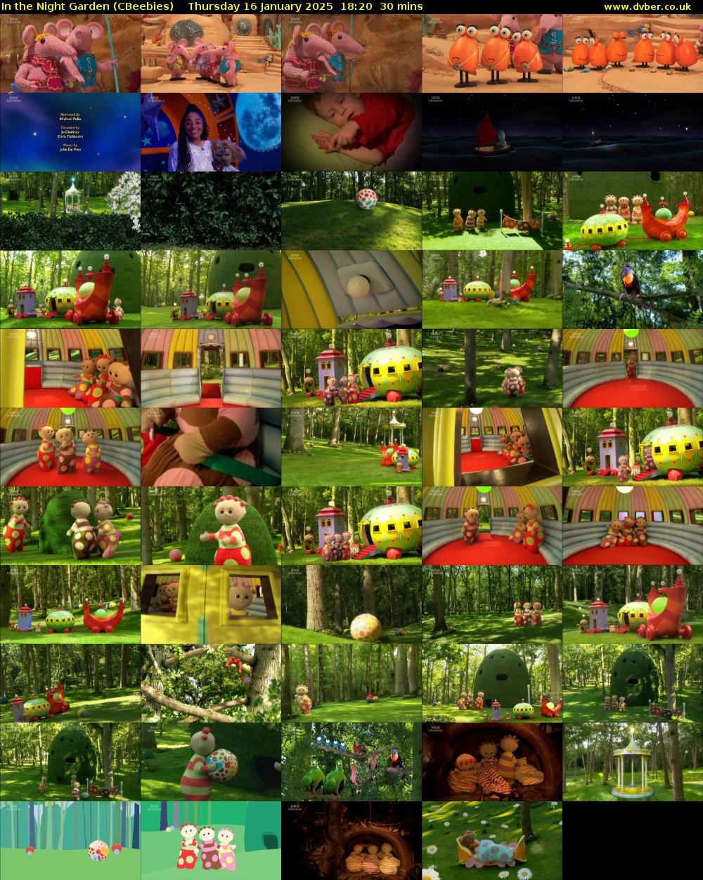 In the Night Garden (CBeebies) Thursday 16 January 2025 18:20 - 18:50