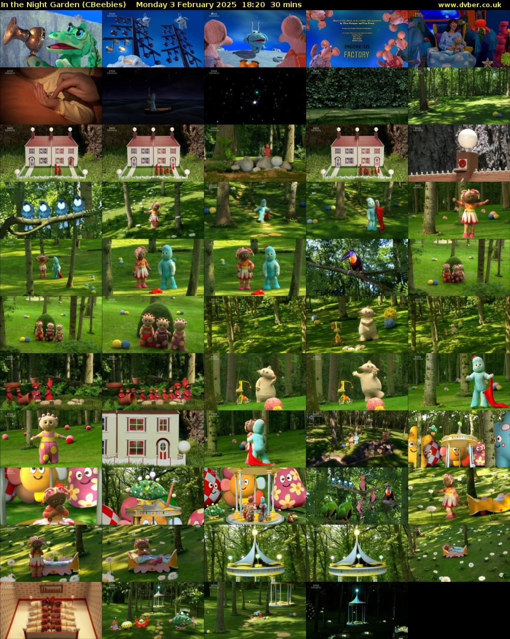 In the Night Garden (CBeebies) Monday 3 February 2025 18:20 - 18:50