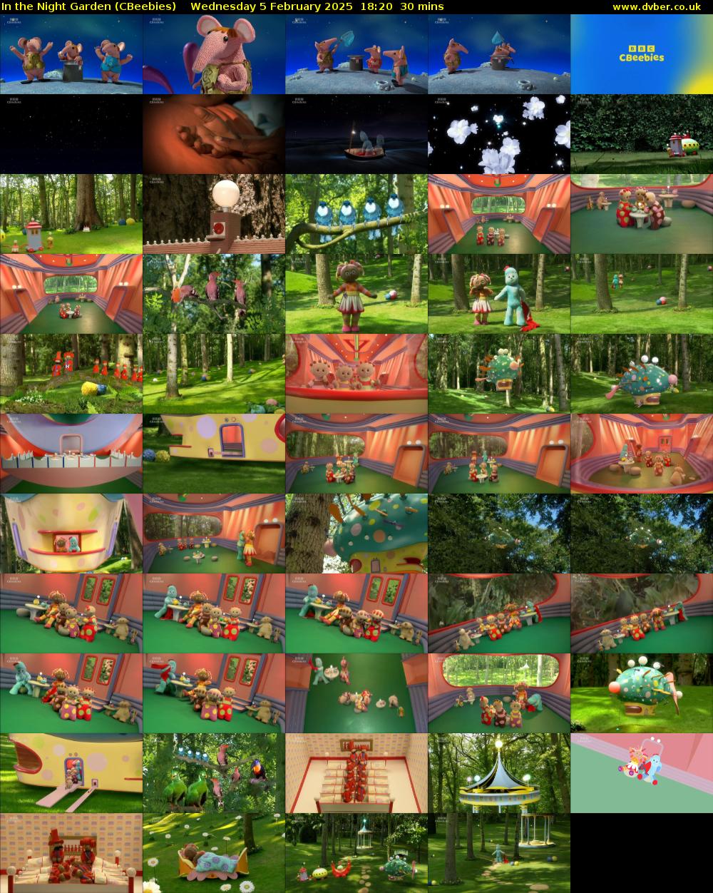 In the Night Garden (CBeebies) Wednesday 5 February 2025 18:20 - 18:50