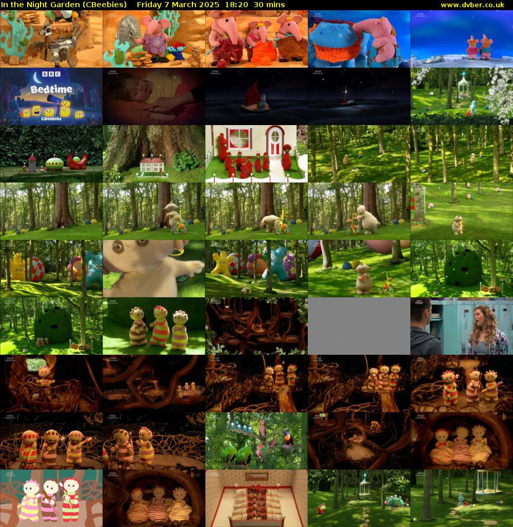 In the Night Garden (CBeebies) Friday 7 March 2025 18:20 - 18:50