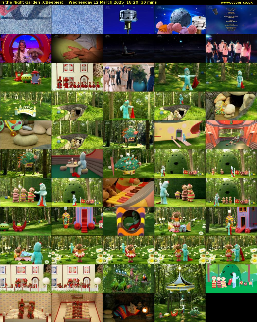 In the Night Garden (CBeebies) Wednesday 12 March 2025 18:20 - 18:50