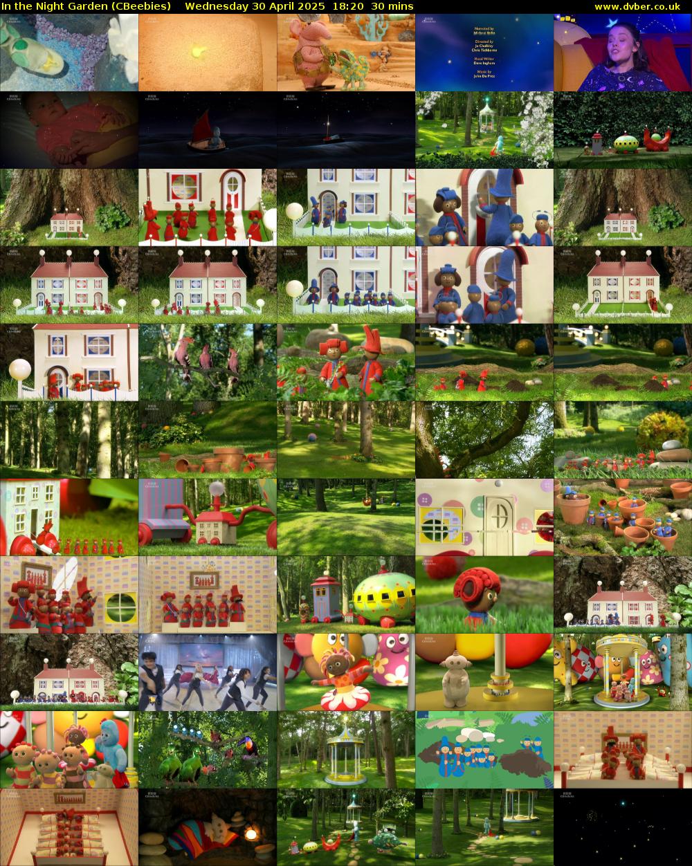 In the Night Garden (CBeebies) Wednesday 30 April 2025 18:20 - 18:50